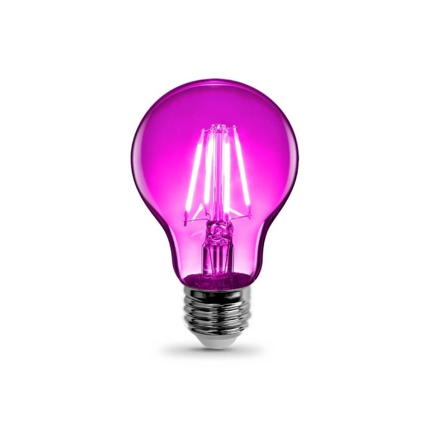 A19 4.5W Pink Dimmable LED Bulb-FT