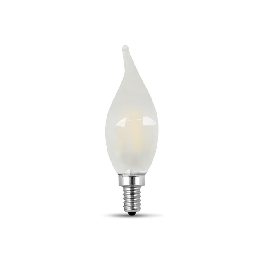 3.3W Frosted Flame Tip Candelabra 2 Pack 2700K-FT