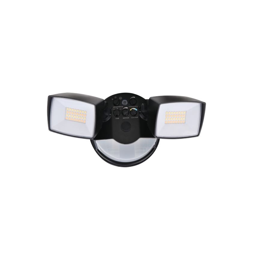 2-Head Tri-Color LED Security Light w/ Accent Light-JET