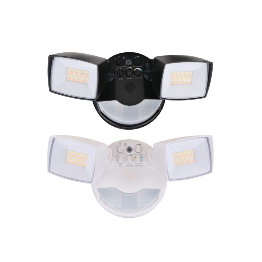 2-Head Tri-Color LED Security Light w/ Accent Light-JET