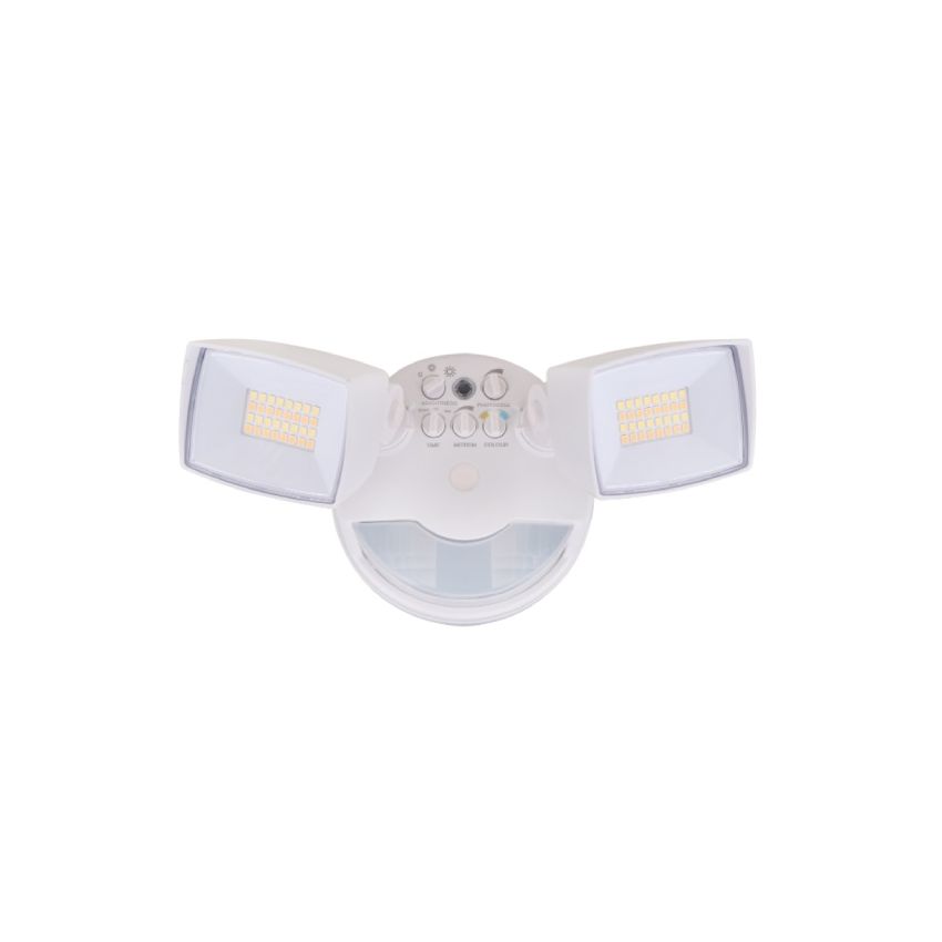 2-Head Tri-Color LED Security Light w/ Accent Light-JET