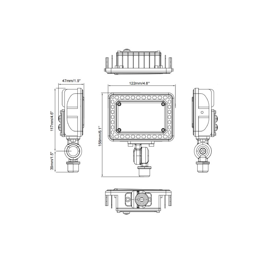 5/10/15/20W Multi-Watt Low Voltage Tri-Color Flood Light LED Up Light-JET