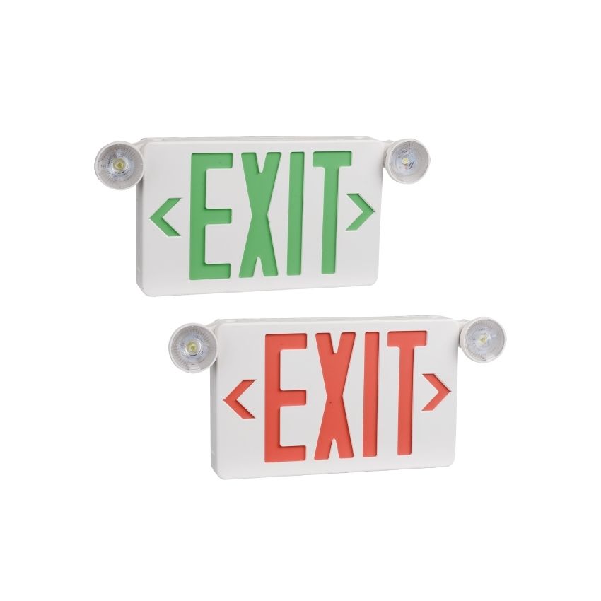 3W Mini Combo Emergency Exit Sign w/ Battery Back up