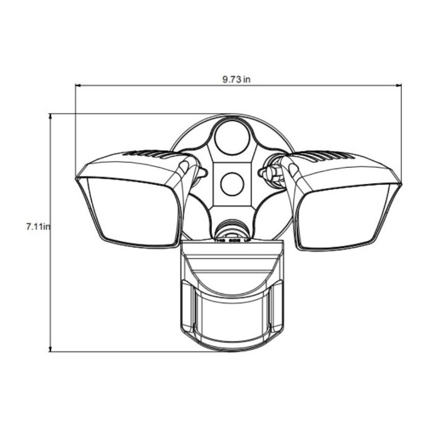 2-Head Square LED Security Light-LS