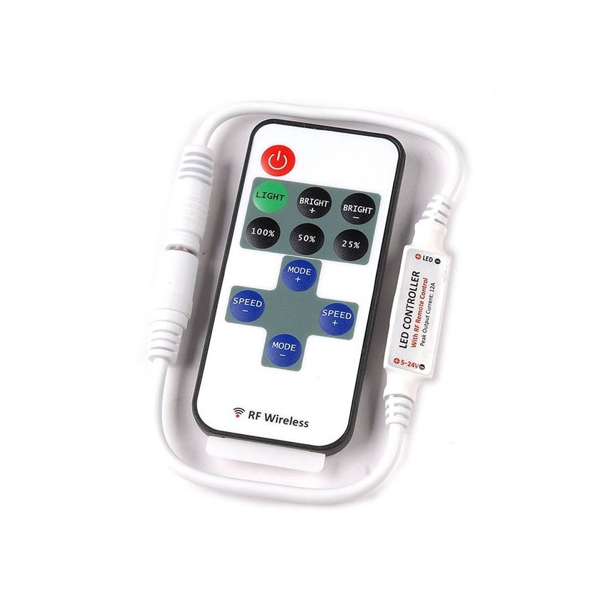 Mini Wireless RF Single Color Controller w/ Connectors-ALS