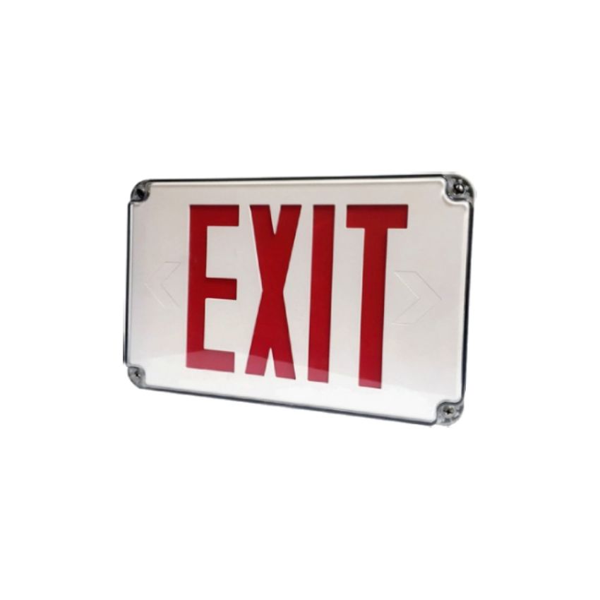 Waterproof Exit Sign w/ Battery Back Up