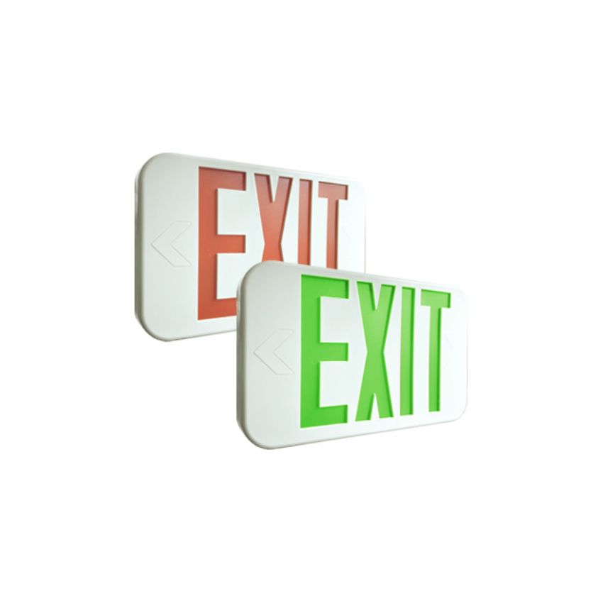 Red/Green Two Color Emergency LED Exit Sign-ENV