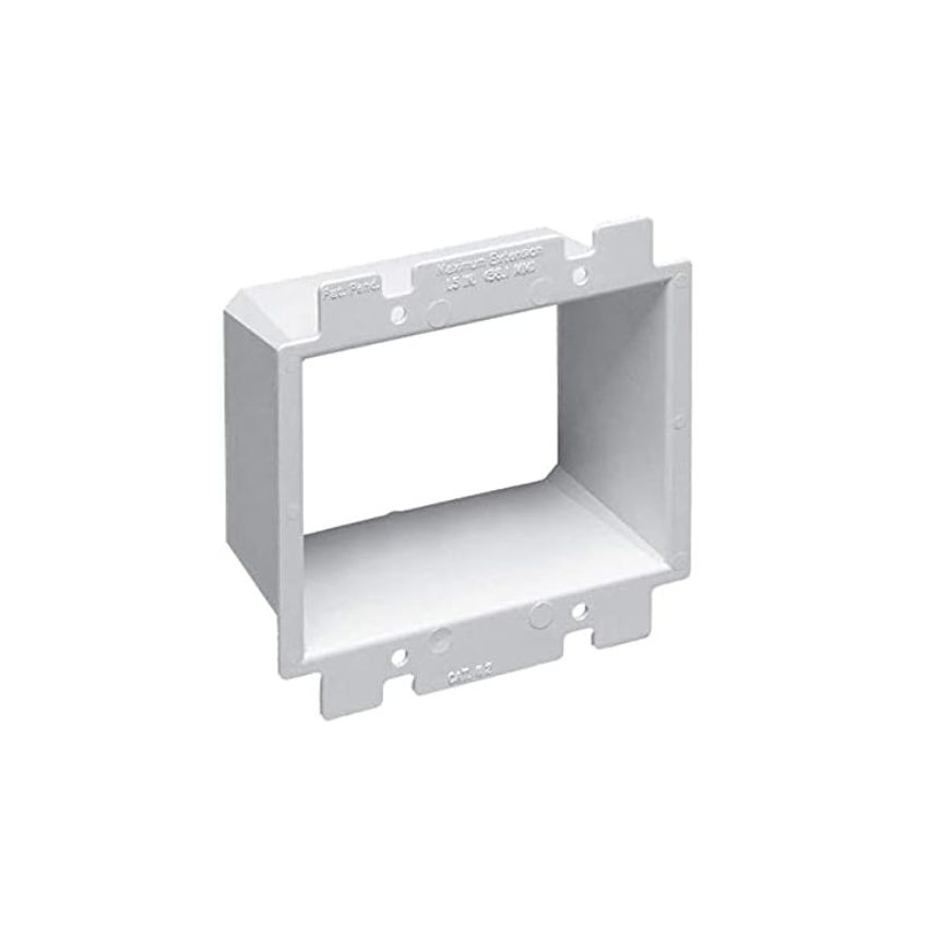 10pcs Double Gang Electrical Outlet Box Extender, White Plastic