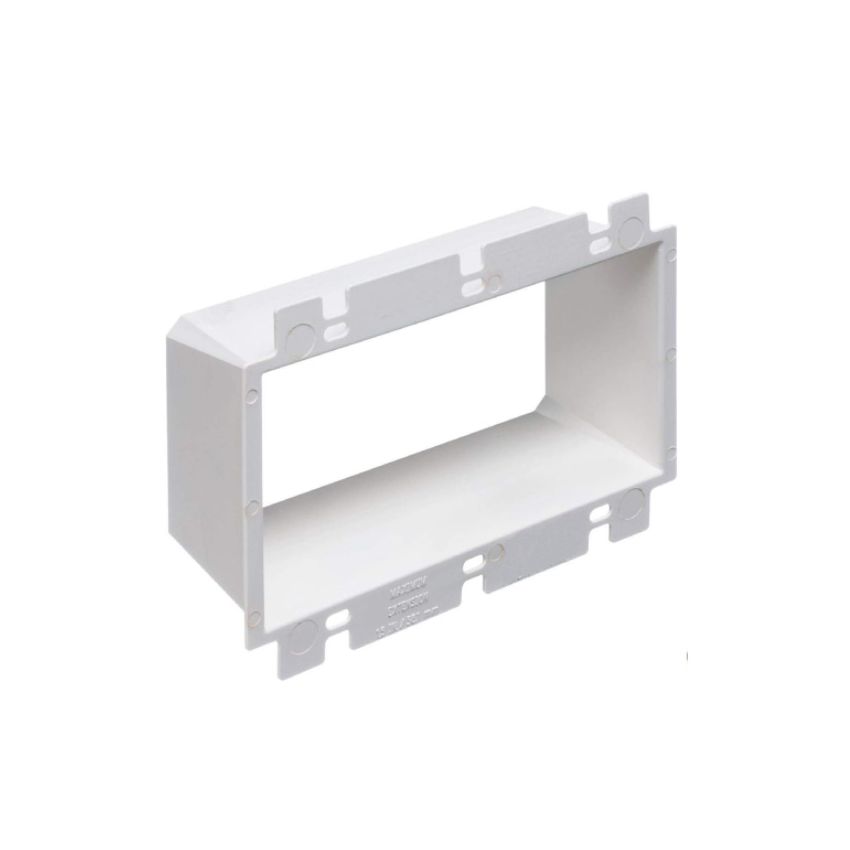 10pcs Three Gang Electrical Outlet Box Extender, White Plastic