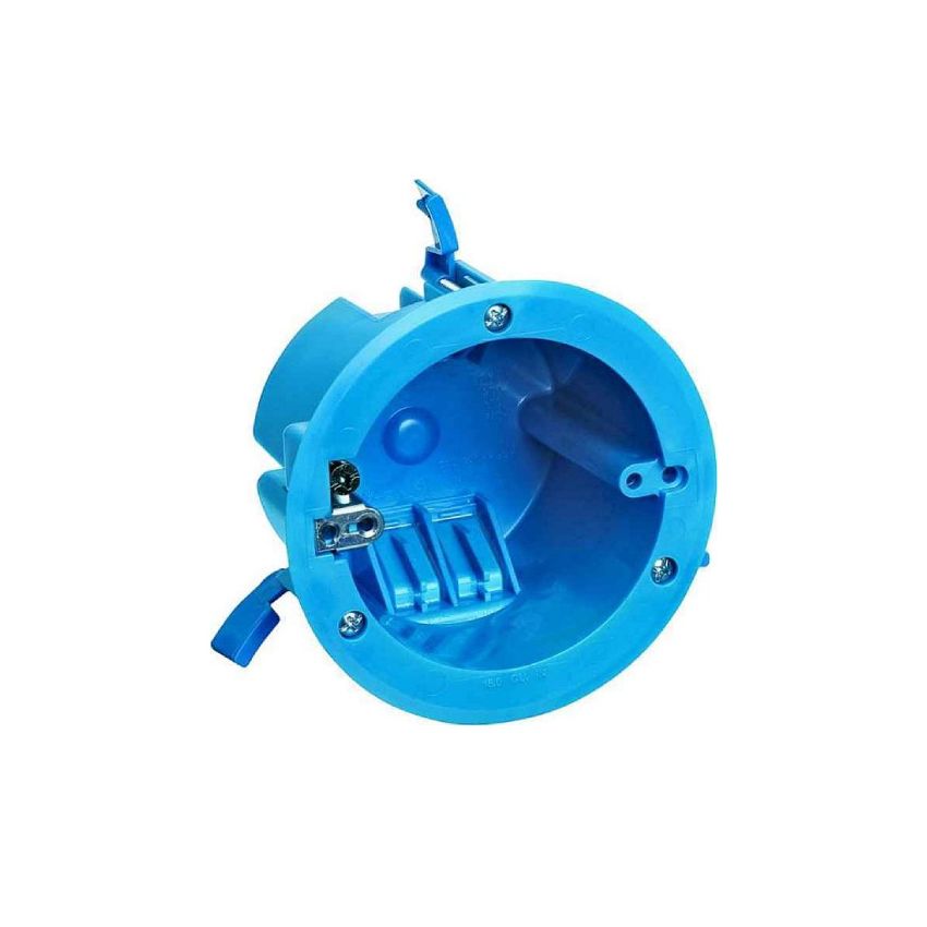 100pcs Blue Round Plastic Remodel Electrical Box, ETL Listed