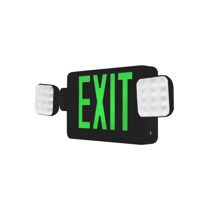 LED Exit Sign Bug Eye Combo w/ Battery Back Up