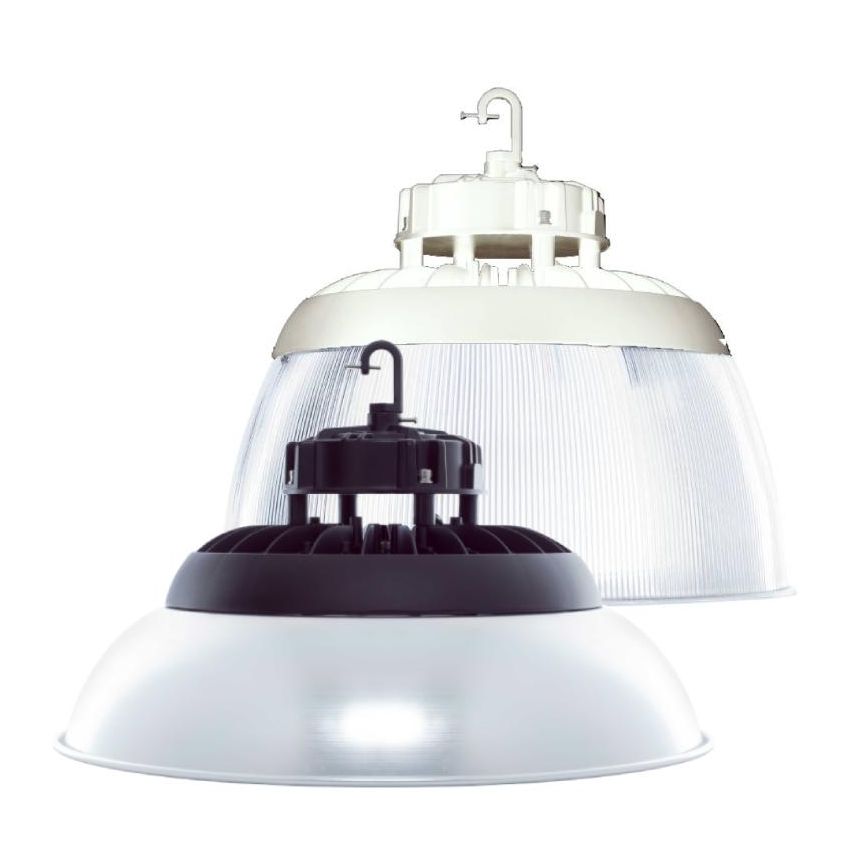 100W Sleek UFO LED High Bay Light w/ Reflector-WST-Aluminum Reflector-4000k-black