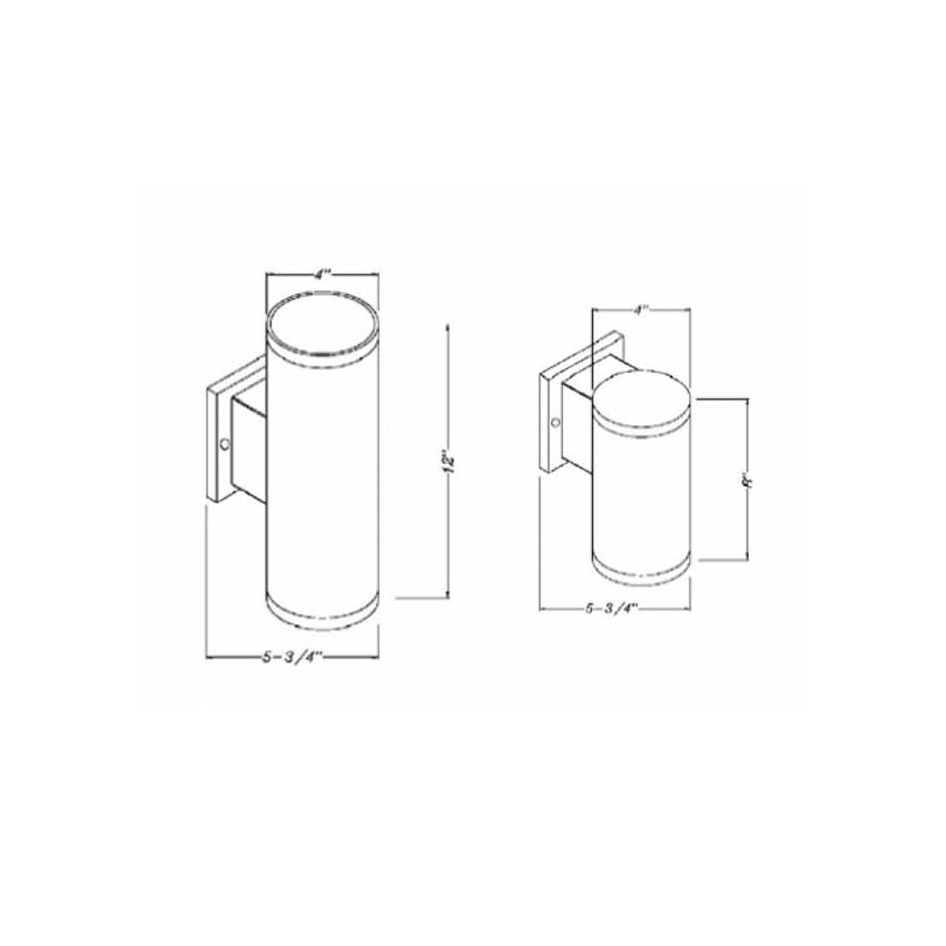 15W Tri-Color Outdoor Down Light Wall Sconce-WST