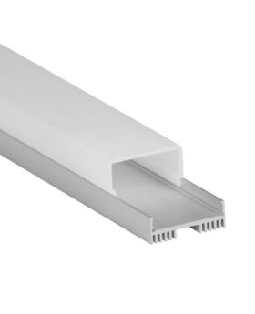 1 1/8" Square Top 8' LED Channel-ALB