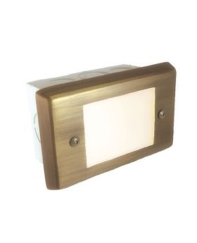 4" Open Window Cast Brass Cover LED Step Light 371B-CL