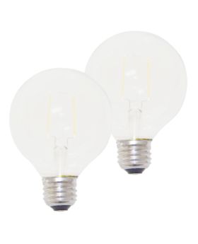 5.5W G25 Frosted Glass Globe LED Bulb 2700K 2 Pack-CTL