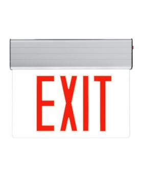 Double Face Edge Lit LED Exit Sign w/ Battery Back up
