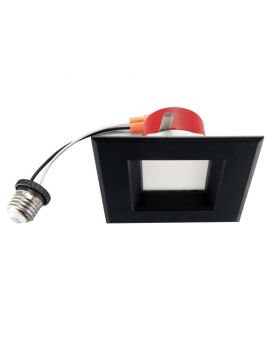 4" 4-Color Square Smooth Black LED Retrofit-LS