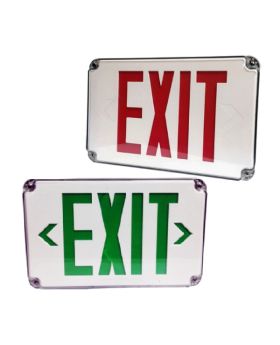 Waterproof Exit Sign w/ Battery Back Up