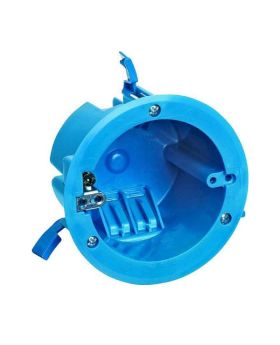 100pcs Blue Round Plastic Remodel Electrical Box, ETL Listed