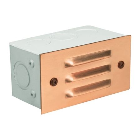 4" 3 Slit Copper Cover LED Step Light 361C w/ Box-CL