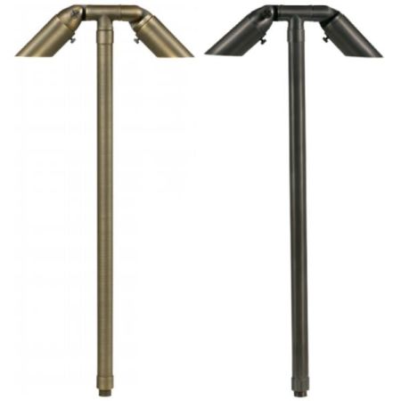 Small Adjustable 2 Head and Shroud Path Light 731B-T-CL