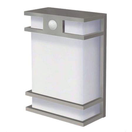 15W Square Tri-Color Outdoor Satin Nickel Wall Sconce-CTL