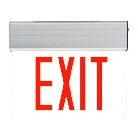 Double Face Edge Lit LED Exit Sign w/ Battery Back up