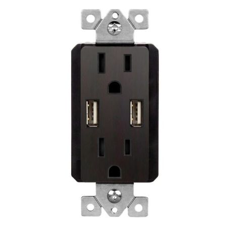 Receptacle w/ USB Charger-EN