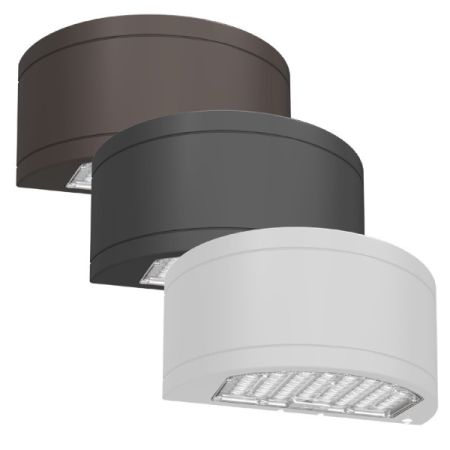 48/64/80W Tri-Color Semi-Circle Up/Down Wall Pack-ENV