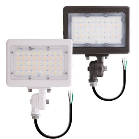 35W/50W Dual-Power Tri-Color Knuckle Mount LED Flood Light w/ Photocell-ENV