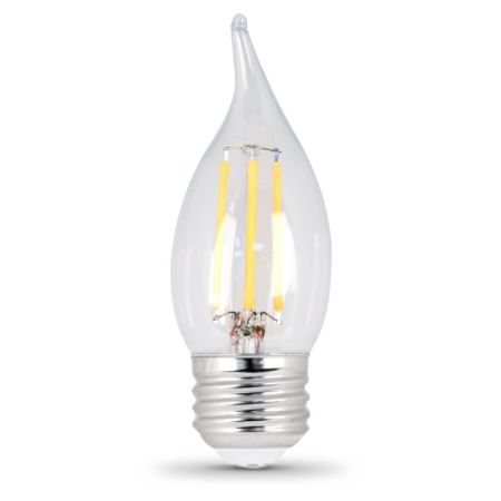 2.2W Flame Tip E26 Candelabra 2 Pack 2700K-FT