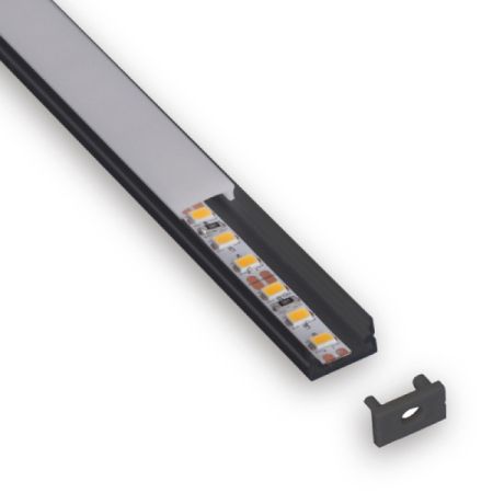 1/2" Slim Mini Black Aluminum Channel-RCH