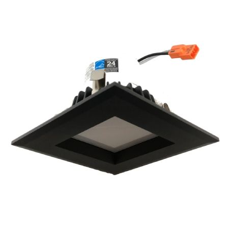 4" 10W Black 5-Color Square Smooth Retrofit-ROU