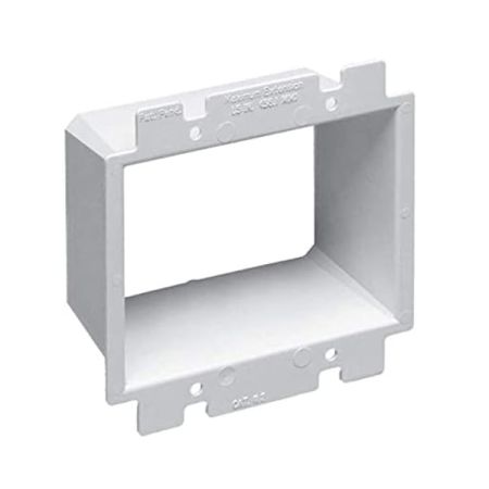 10pcs Double Gang Electrical Outlet Box Extender, White Plastic