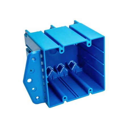 50pcs Double Gang Plastic Outlet Box With Side Bracket