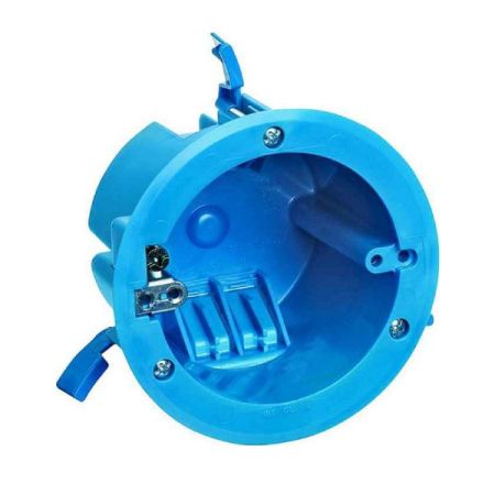 100pcs Blue Round Plastic Remodel Electrical Box, ETL Listed