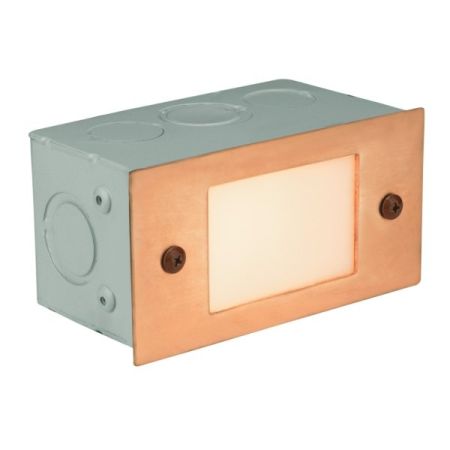 4" Open Window Copper Cover LED Step Light 360C w/ Box-CL