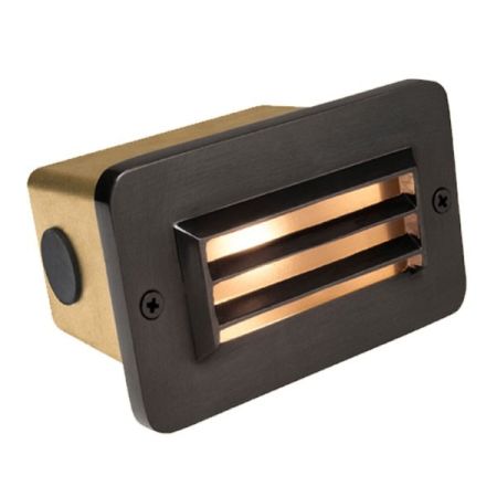 4" Heavy Duty Brass Louver Cover Step Light 365B w/ Box-CL