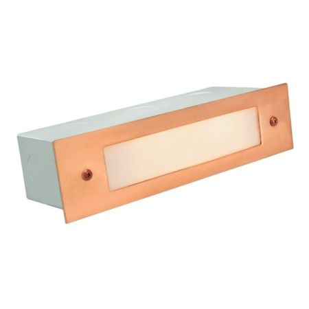 8" Open Window Copper Cover LED Step Light 366C w/ Box-CL