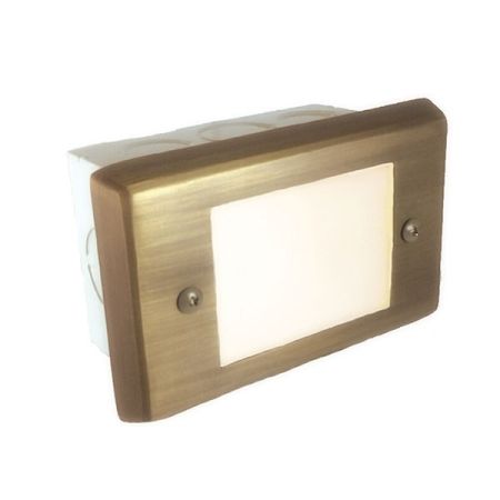 4" Open Window Cast Brass Cover LED Step Light 371B w/ Box-CL