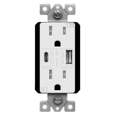 Receptacle w/ USB C Charger-EN