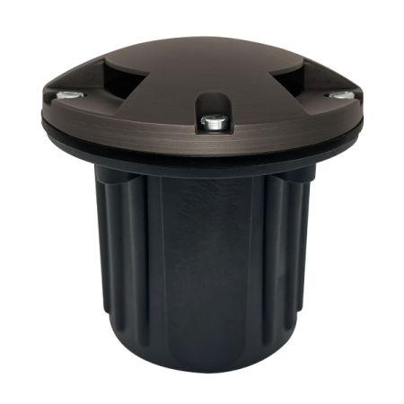 Solid Brass In-Ground 3 Light Covered Lens Well Light-ENV