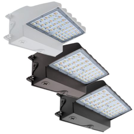 20-60W Tri-Color Cutoff LED Wall Pack w/ Photocell-ENV