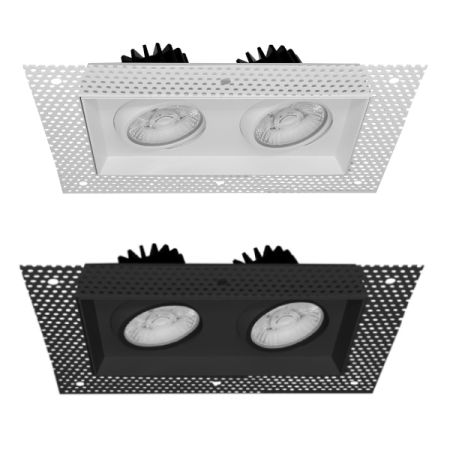 2 Head Multi-Color Trimless Square Down Light-ENV