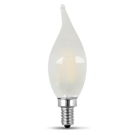 3.3W Frosted Flame Tip Candelabra 2 Pack 2700K-FT