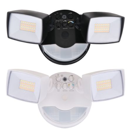 2-Head Tri-Color LED Security Light w/ Accent Light-JET