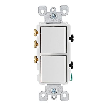 leviton white switch stack