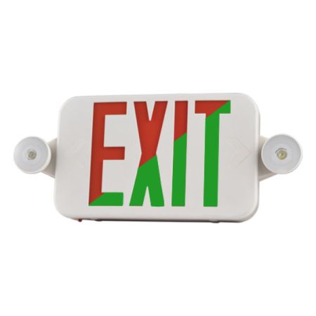 Red/Green Two Color Slim Combo Emergency LED Exit Sign-POR