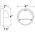 Round LED Wall Light 353 Stainless Steel 3000K-CL